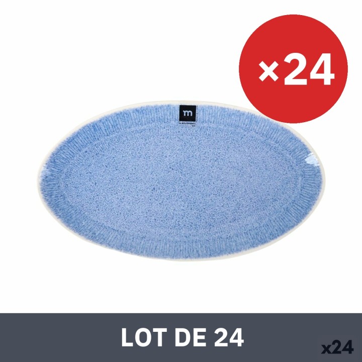 Lot de 24 · Plat à Gratin La Mediterránea Calobra Bleu 31 x 17,5 cm