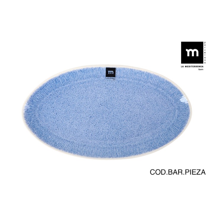Lot de 24 · Plat à Gratin La Mediterránea Calobra Bleu 31 x 17,5 cm