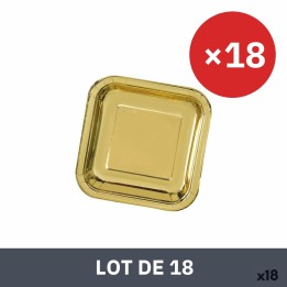 Lot de 18 · Service de vaisselle Algon Doré 26 cm 3 Pièces