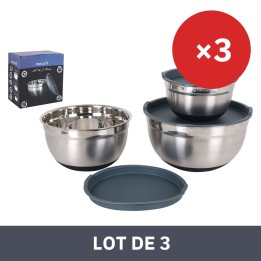 Lot de 3 · Set de Bols Percutti PERCUTTI Silicone 300 ml 3 Pièces 3 Unités