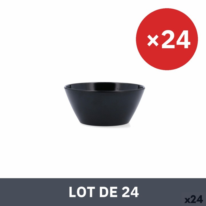 Lot de 24 · Bol pour Apéritifs Quid Select Basic Noir Mélamine 15 cm