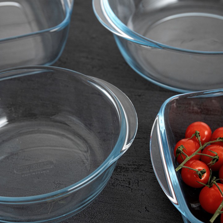 Lot de 8 · Plat à Gratin Pyrex Airfryer Transparent verre Ø 26 cm 2,3 L