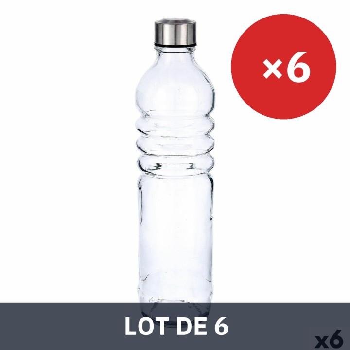 Lot de 6 · Bouteille Quid Fresh Transparent verre 1,25 L