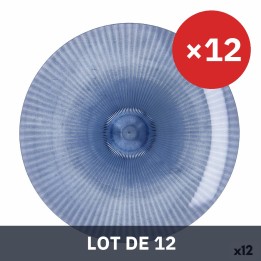 Lot de 12 · Assiette plate Quid Sunset Bleu Plastique 26 cm