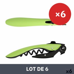 Lot de 6 · Tire-bouchon Koala High Tech Métal 11,5 x 1,8 x 2,9 cm Vert