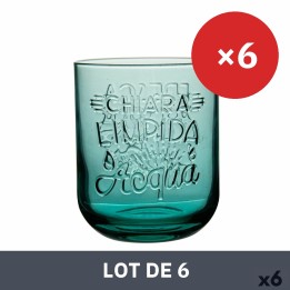 Lot de 6 · Verre Graphica Vert verre 395 ml