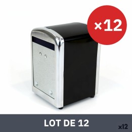 Lot de 12 · Rond de serviette de table Quttin Noir 10,6 x 9,6 x 13,9 cm Hôtellerie