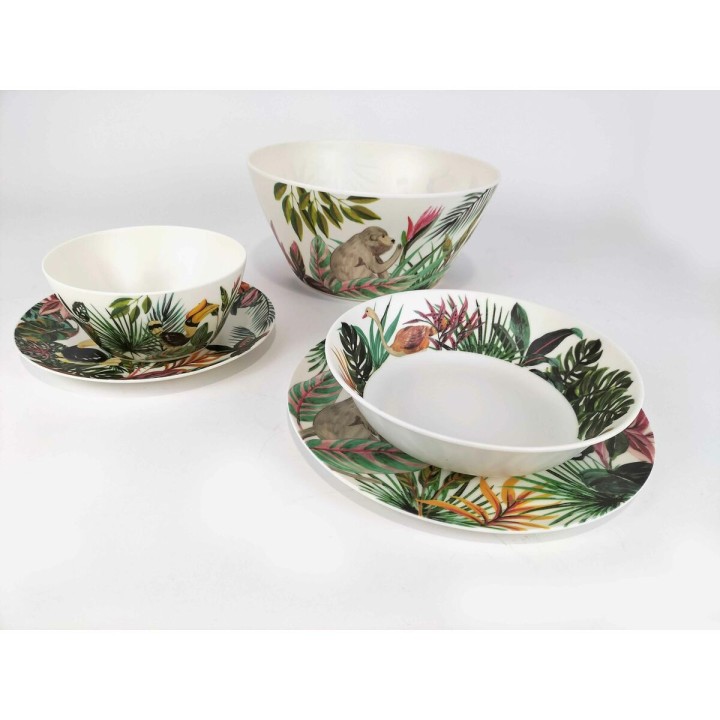 Lot de 24 · Bol Alfares Mélamine Jungle 15 x 7 cm