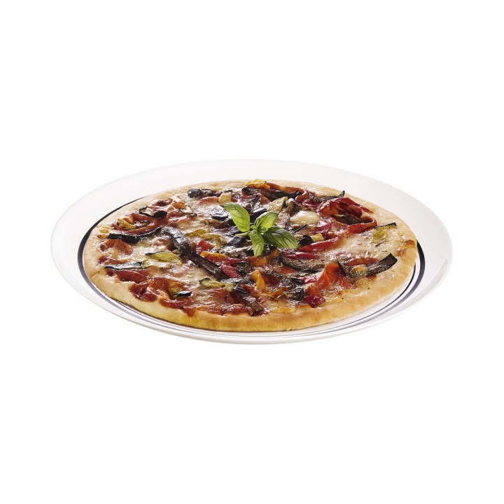 Lot de 12 · Plat pour pizza Luminarc Firend's Time Bistro Blanc Noir verre Ø 32 cm