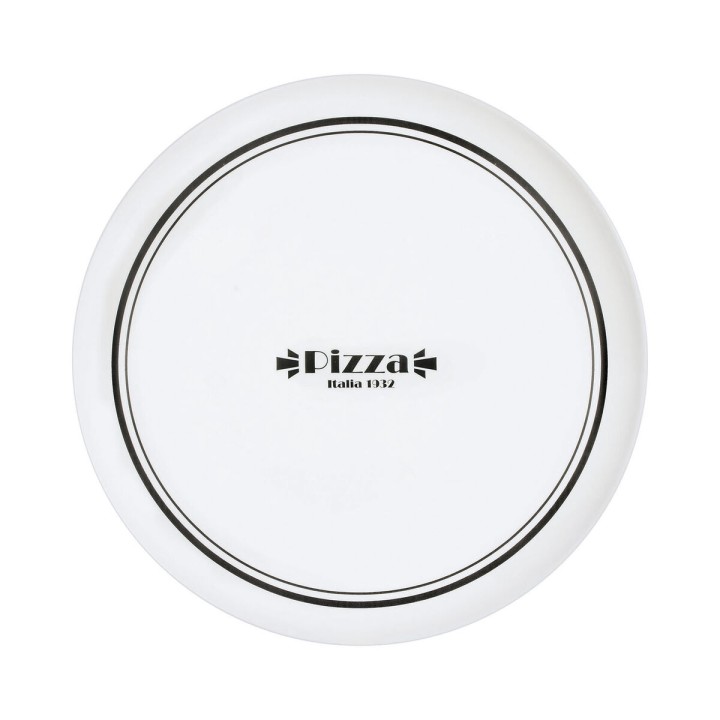 Lot de 12 · Plat pour pizza Luminarc Firend's Time Bistro Blanc Noir verre Ø 32 cm