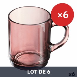 Lot de 6 · Tasse Luminarc Alba Terre cuite verre 250 ml