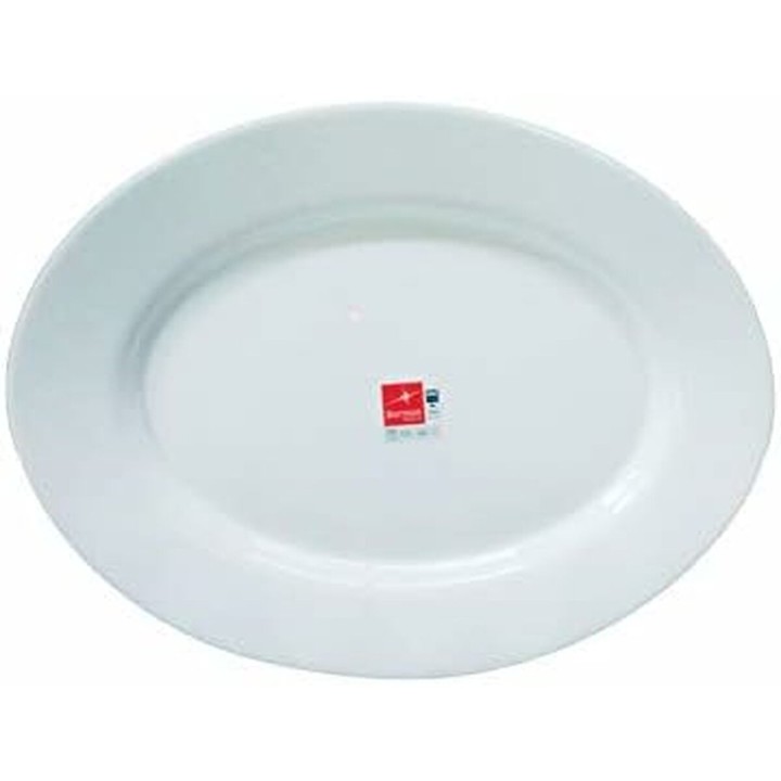 Lot de 12 · Plat à Gratin Bormioli Toledo Blanc verre Oblongue 34 x 26,5 x 1,8 cm