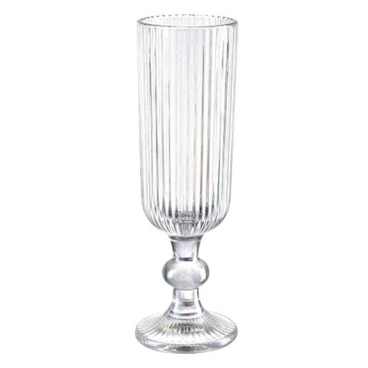 Lot de 6 · Coupe de champagne Vivalto Transparent verre 160 ml Rayures