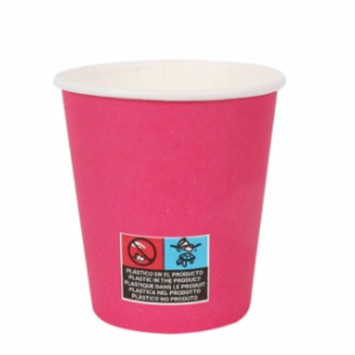 Lot de 24 · Set de Verres Algon Carton Produits à usage unique 200 ml Fuchsia 36 Unités
