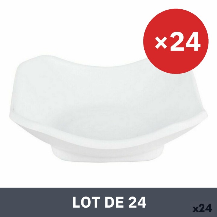 Lot de 24 · Ensemble de Dégustation Viejo Valle Troya Blanc Mélamine Carré 11 x 11 x 3,5 cm