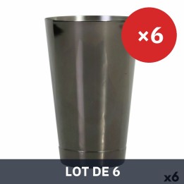 Lot de 6 · Verre pour mélanges Inde Acier inoxydable Noir Cocktail 50 cl