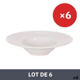 Lot de 6 · Assiette creuse Rissoto La Mediterránea Bari 28 x 28 x 6,8 cm