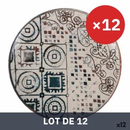 Lot de 12 · Assiette à dessert La Mediterránea Grecia Porcelaine