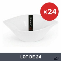Lot de 24 · Bol pour Apéritifs Pica-pica gourmet Blanc 15 x 11,5 x 4,2 cm