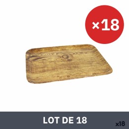 Lot de 18 · Plateau La Mediterránea Bois Mélamine 27 x 21,5 x 1,5 cm