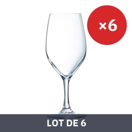 Lot de 6 · Set de verres à vin Chef&Sommelier Evidence Transparent verre 350 ml Vin