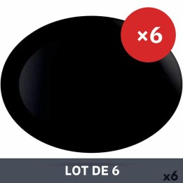 Lot de 6 · Plat à Gratin Luminarc Diwali Negro Noir verre 35 x 24 cm