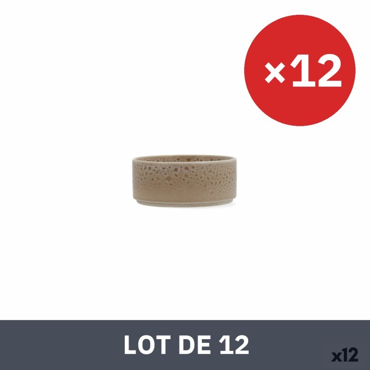 Lot de 12 · Ensemble à apértif Ariane Porous Beige Céramique 12 cm