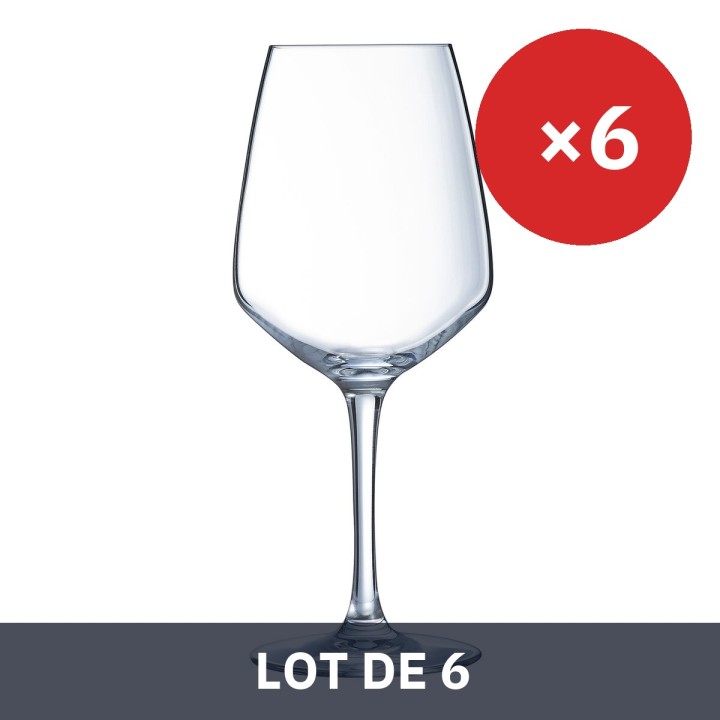 Lot de 6 · Set de verres à vin Arcoroc Vina Juliette Transparent verre 400 ml Vin