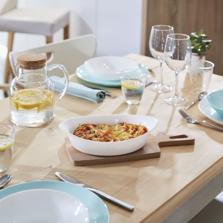Lot de 6 · Plat à Gratin Luminarc Smart Cuisine Oblongue Blanc verre 25 x 15 cm