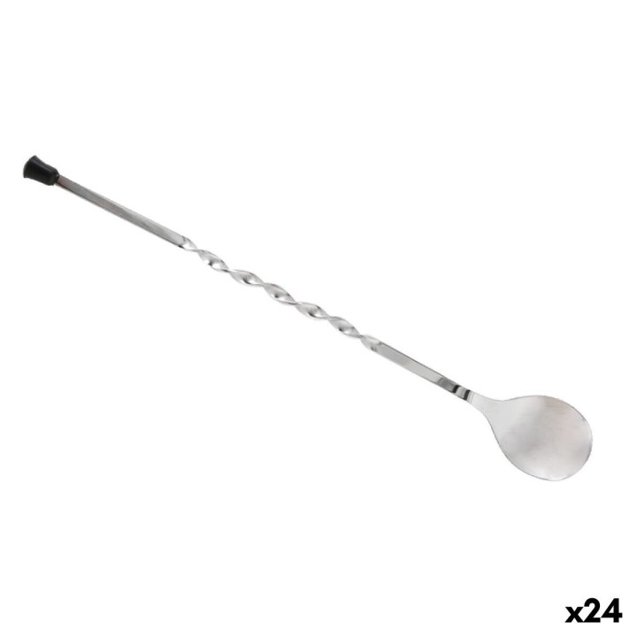 Cuillère à Cocktail Neutro Top Argenté Acier inoxydable 3,7 x 27,8 cm 24 Unités