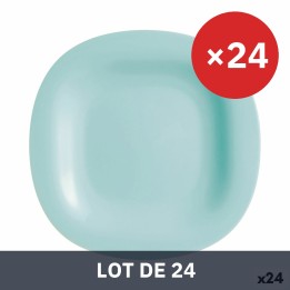 Lot de 24 · Assiette plate Luminarc Carine Turquoise verre (Ø 27 cm)