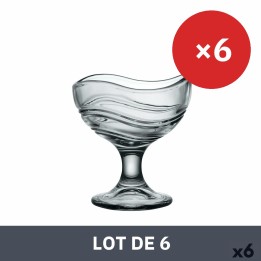 Lot de 6 · Coupe de glaces et de milkshakes Bormioli Rocco Acapulco Transparent verre (330 ml)