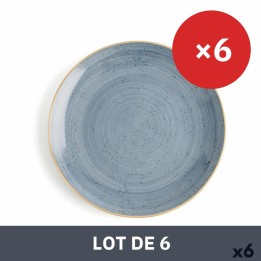 Lot de 6 · Assiette plate Ariane Terra Céramique Bleu (Ø 27 cm)