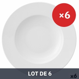Lot de 6 · Assiette creuse Ariane Prime Céramique Blanc (Ø 26 cm)
