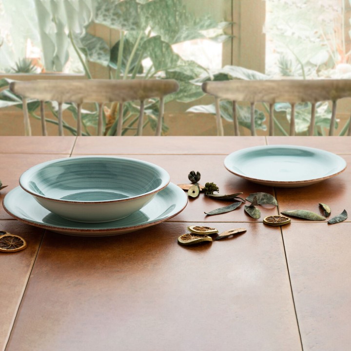 Lot de 12 · Assiette à dessert Quid Aqua Vita Céramique (19 cm)