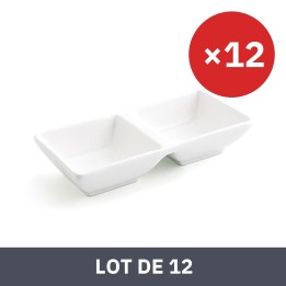 Lot de 12 · Plateau apéritif Quid Select Blanc Céramique 15 x 7 cm
