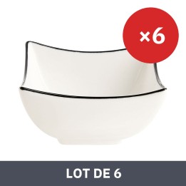 Lot de 6 · Bol pour Apéritifs Arcoroc Appetizer Filet Bl Bicolore Céramique Apéritif