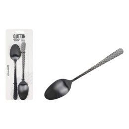 Cuillère de table Quttin MOMA Noir 19,8 x 3,8 cm 2 Pièces (12 Unités)