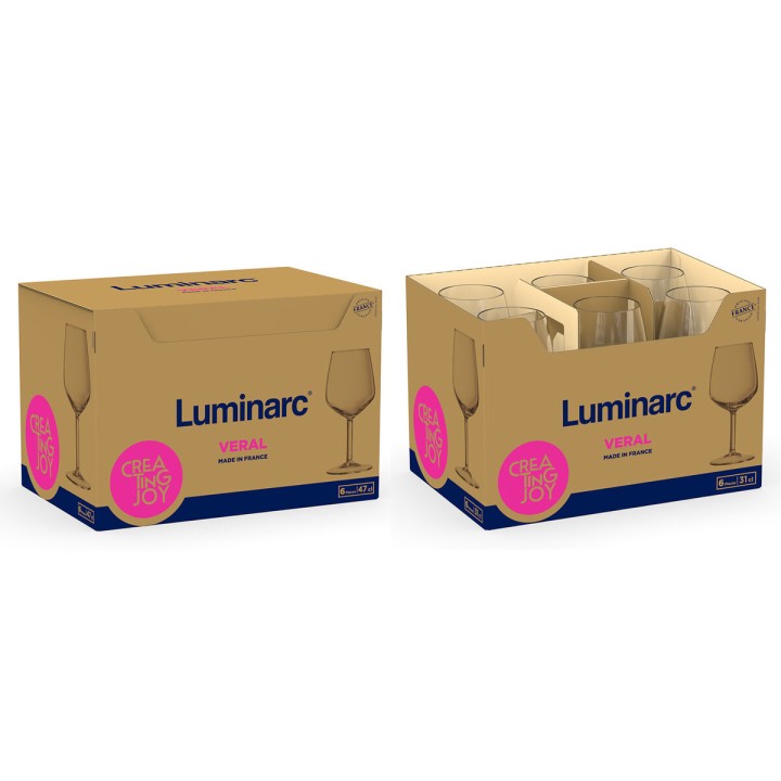 verre de vin Luminarc Veral Transparent verre 470 ml (6 Unités)