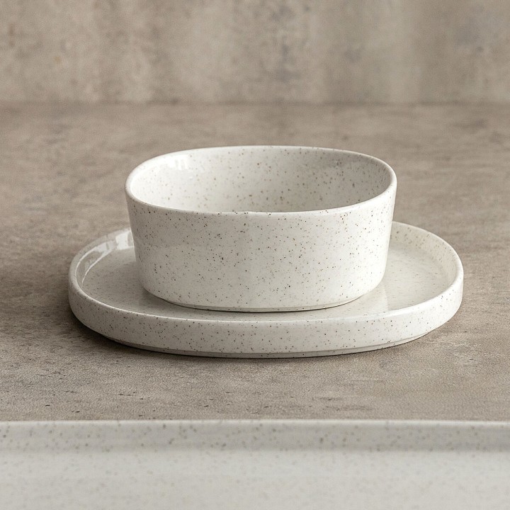 Bol pour Apéritifs Bidasoa Elite Blanc Céramique 18 x 18 x 3,5 cm (8 Unités)