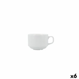 Tasse de café et de thé Bidasoa Serenity Hydrozero Blanc Céramique 230 ml (6 Unités)