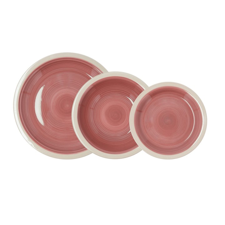 Assiettes Quid Calypso Rouge Céramique 18 Pièces