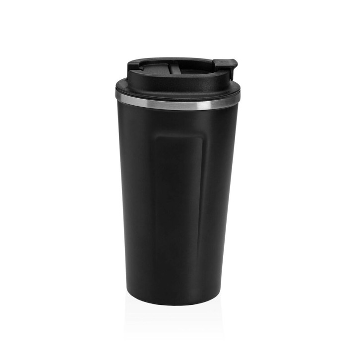 Verre avec Couvercle Versa Noir Acier polypropylène 510 ml
