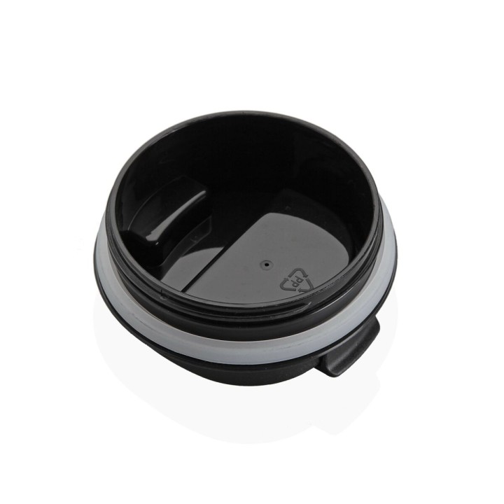 Verre avec Couvercle Versa Noir Acier polypropylène 510 ml