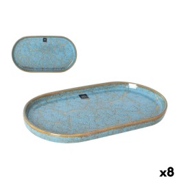 Plat à Gratin La Mediterránea Scratch blue Porcelaine Oblongue 25,3 x 13,5 x 2 cm (8 Unités)
