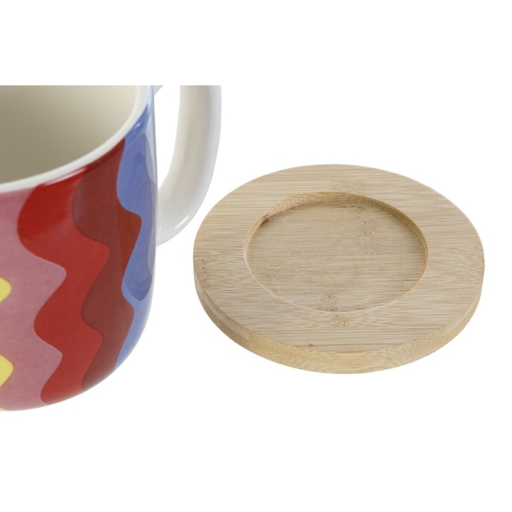 Service à café DKD Home Decor Multicouleur Corail Bambou Dolomite Moderne 180 ml