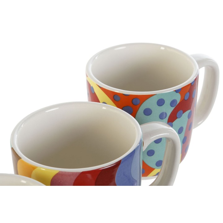 Service à café DKD Home Decor Multicouleur Corail Bambou Dolomite Moderne 180 ml