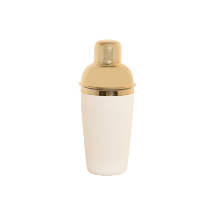 Shaker Home ESPRIT Blanc Doré Acier inoxydable Aluminium 9,5 x 9,5 x 22 cm