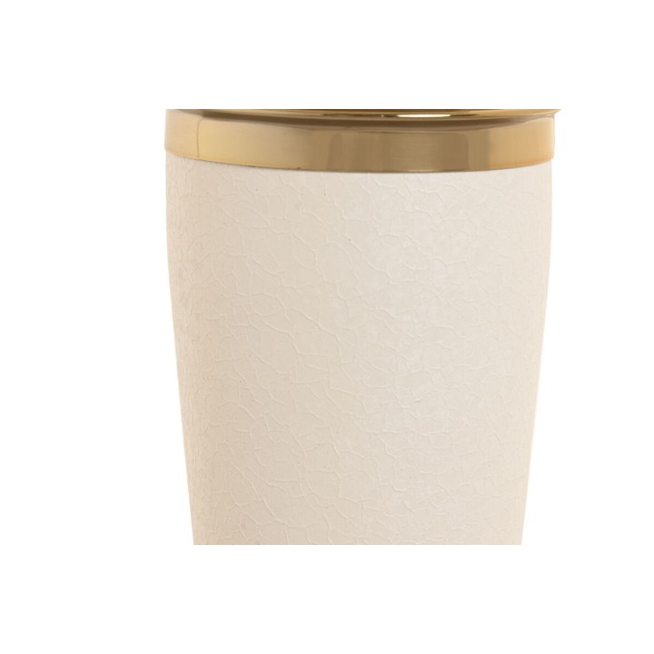 Shaker Home ESPRIT Blanc Doré Acier inoxydable Aluminium 9,5 x 9,5 x 22 cm