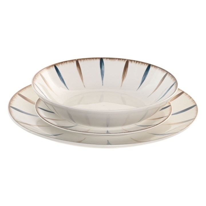Assiettes Home ESPRIT Bleu Blanc Porcelaine 18 Pièces